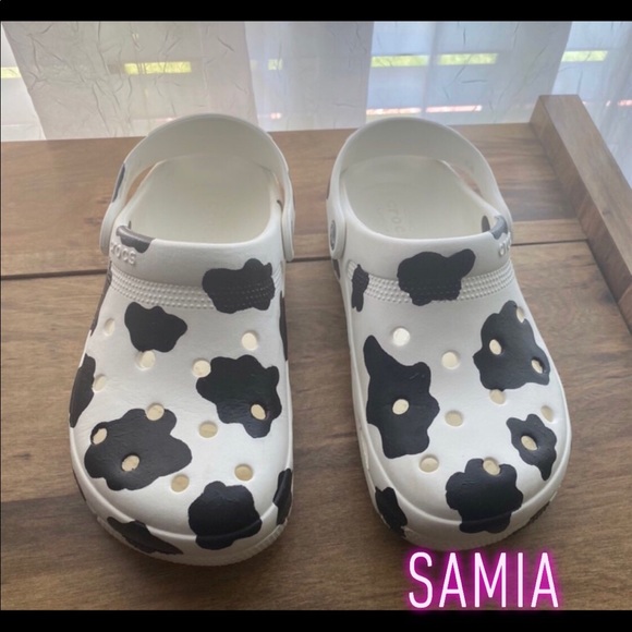 cow print crocs